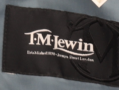 T.M. Lewin Men's Grey Wool Blazer, 40R, Classic Fit