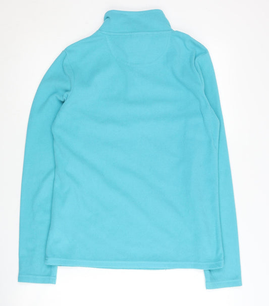 Peter Storm Women's Blue Fleece Pullover 1/4 Zip Sweatshirt Size 12