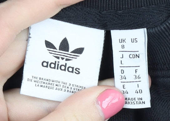Adidas Women's Black Crew Neck Sweatshirt Size UK 8