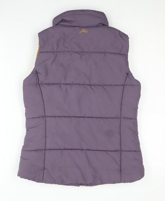 Joules Women's Purple Puffer Waistcoat Size 10 Casual