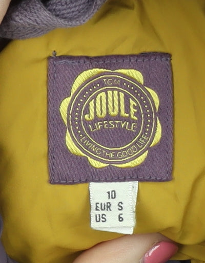 Joules Women's Purple Puffer Waistcoat Size 10 Casual