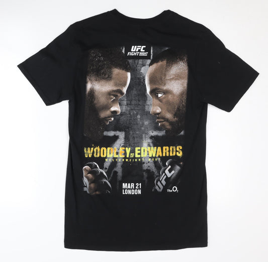 UFC Men's Black Graphic Print T-Shirt M