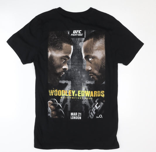 UFC Men's Black Graphic Print T-Shirt M Sports