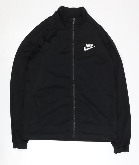 Nike Men's Black Mid-Length Sports Jacket Size M