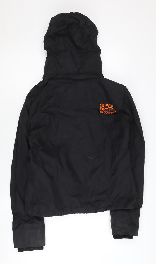 Superdry Men's Black Puffer Jacket M - Hooded & Logo