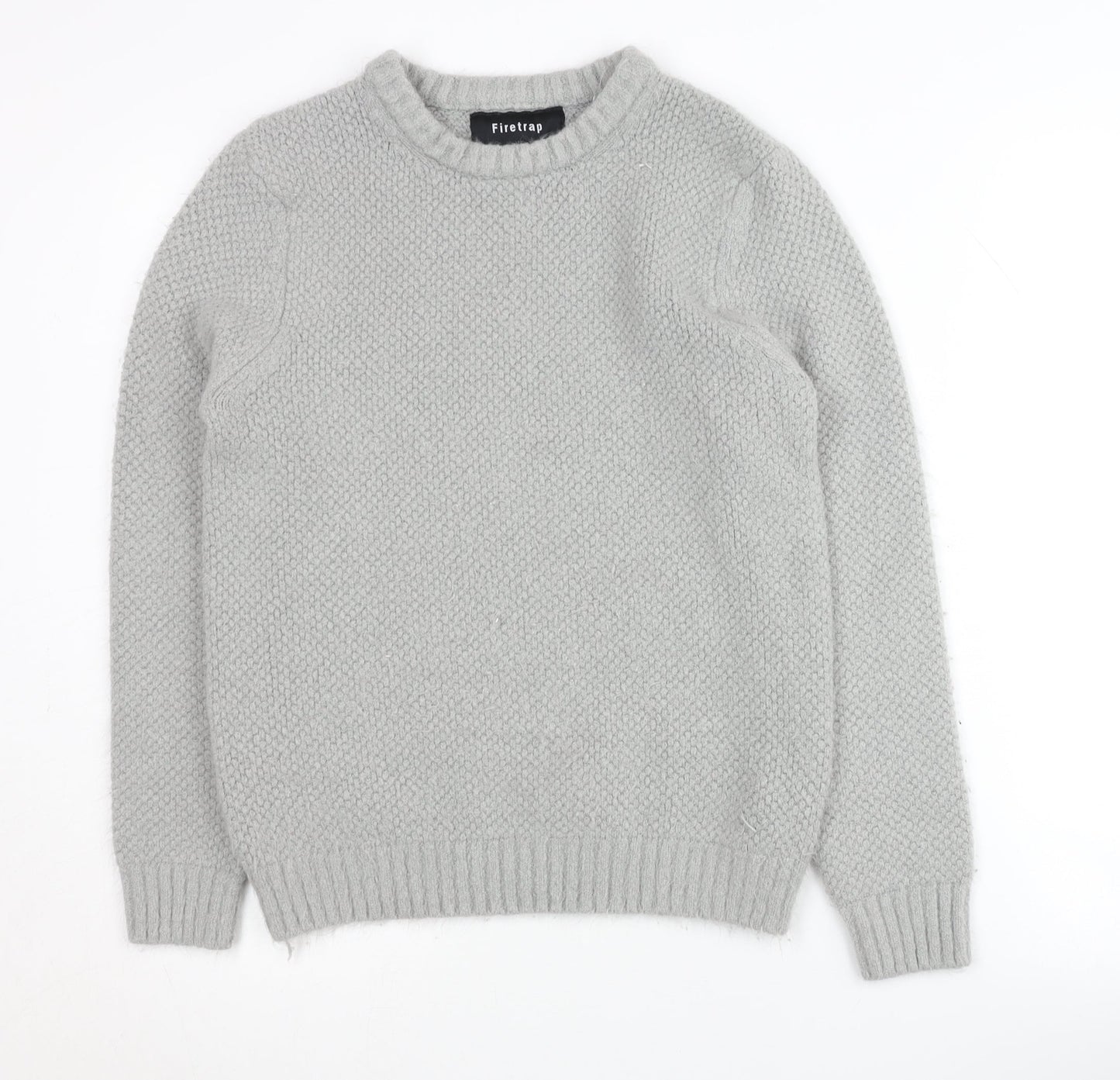 Firetrap Men's Grey Pullover Jumper - Medium