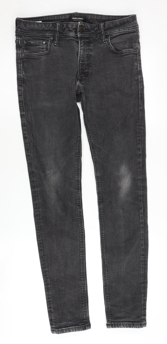 Jack & Jones Men's Black Skinny Jeans 32 Slim Fit