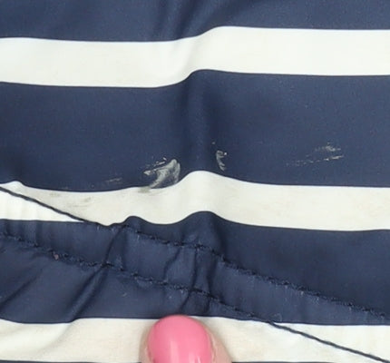 Weird Fish Women's Blue Striped Waistcoat Size 10