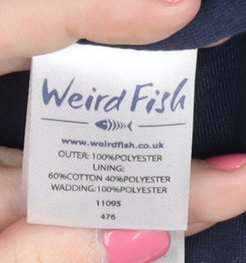 Weird Fish Women's Blue Striped Waistcoat Size 10