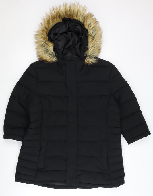 TOG24 Women's Black Puffer Jacket Size 16