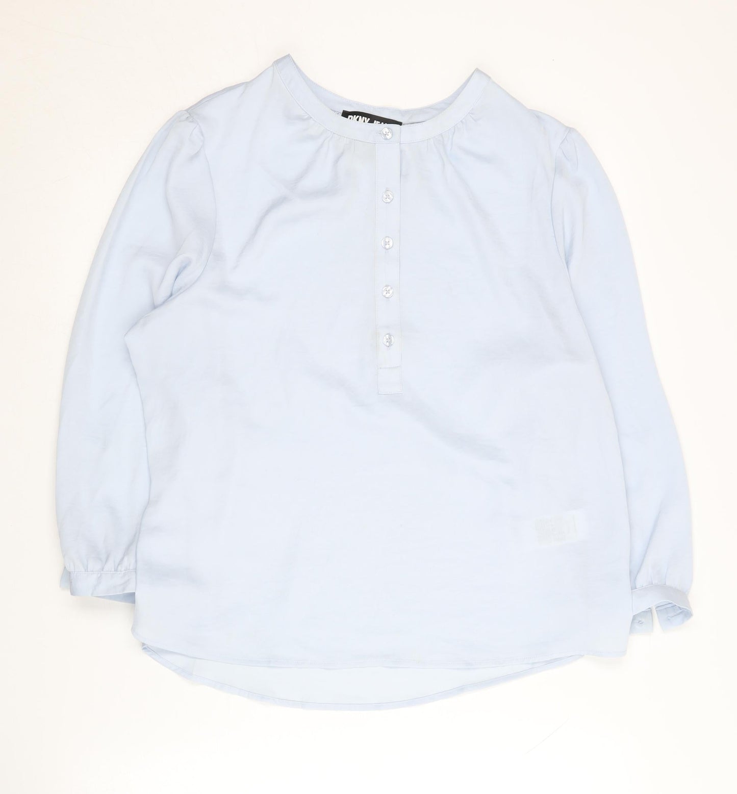 DKNY Jeans Women's Blue Blouse, L, Casual Chic