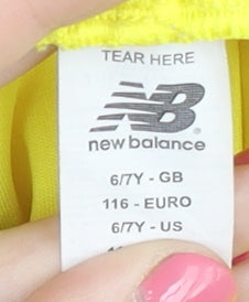 Additional view of New Balance boys’ athletic yellow football shorts -, size 6-7y