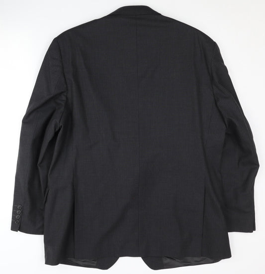 Magee Men's Black Striped Blazer, Size 44S, Business Jacket