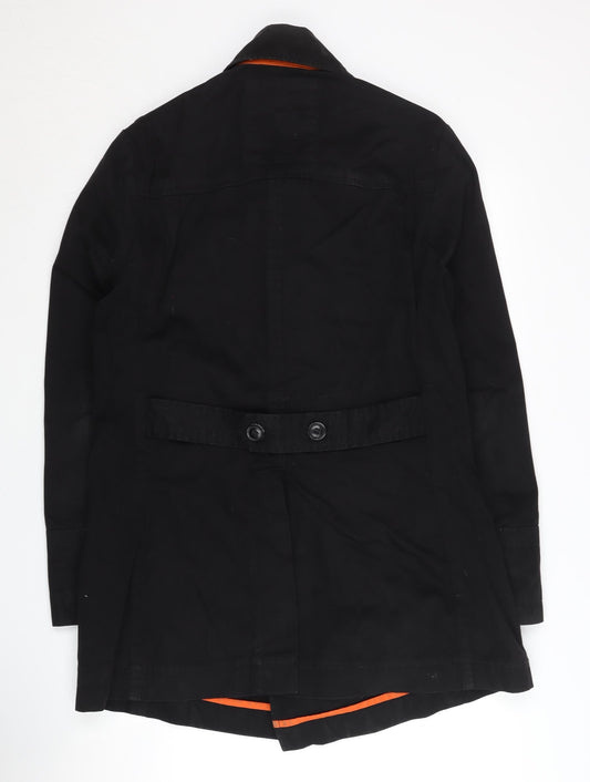 Superdry Women's Black Trench Coat L Classic Style
