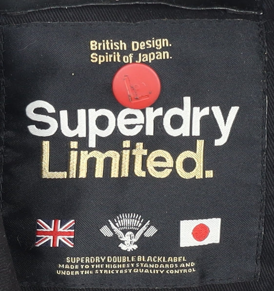 Superdry Women's Black Trench Coat L Classic Style