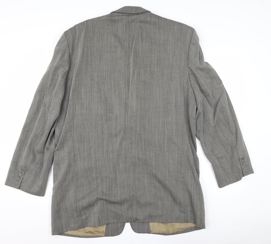 Van Gils Men's Grey Striped Blazer 44 Regular Fit