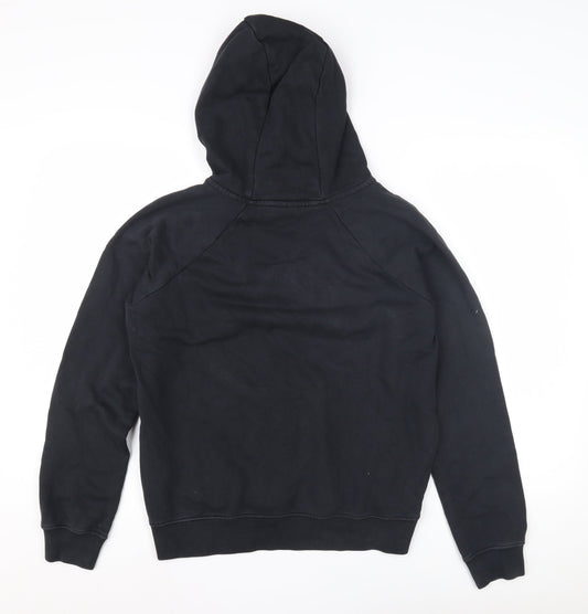 Nike Boys Black Pullover Hoodie with Logo - Size S