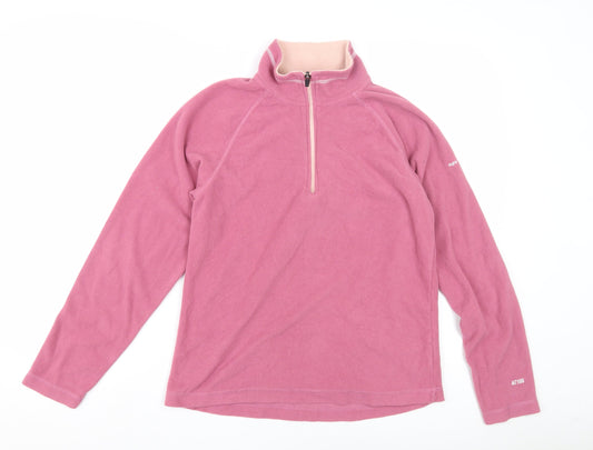 Trespass Women's Pink 1/2 Zip Fleece Pullover M