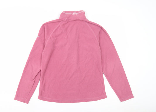Trespass Women's Pink 1/2 Zip Fleece Pullover M