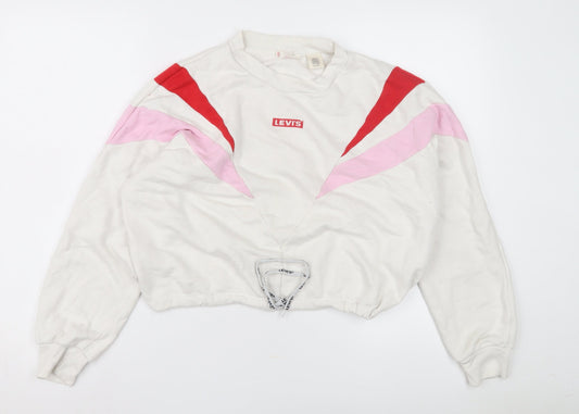 Levi's Women's White Pullover Sweatshirt XS