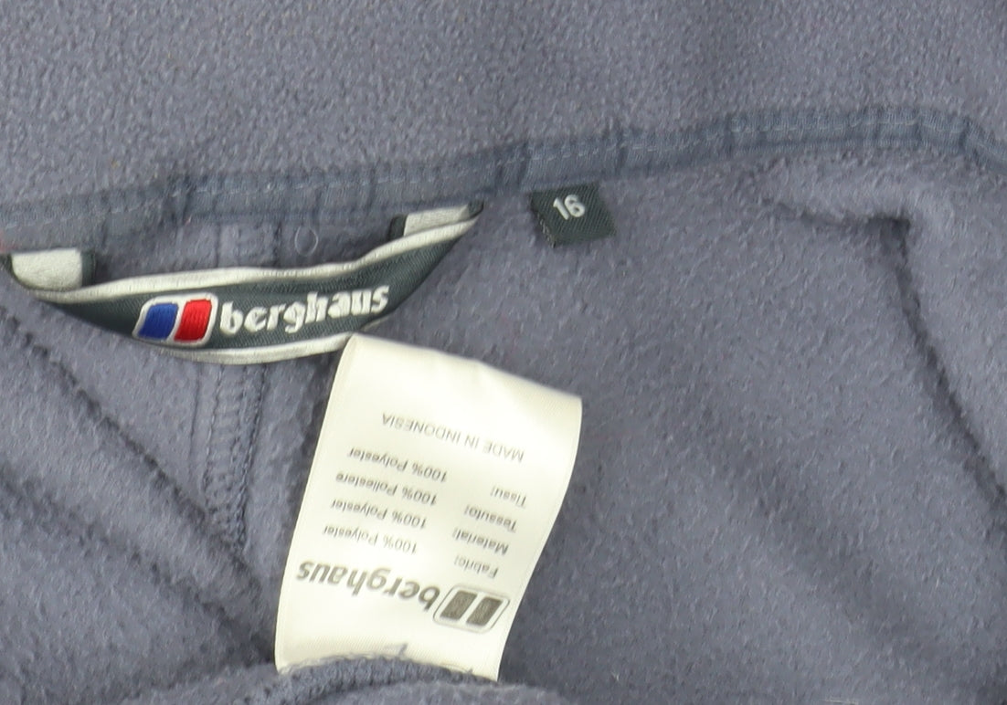 Berghaus Womens Blue Fleece Jacket Size 16 Outdoor Zip Pockets