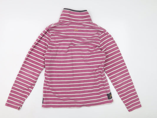 Womens UK M Regular Joules Originals Pink Full Zip Sweatshirt
