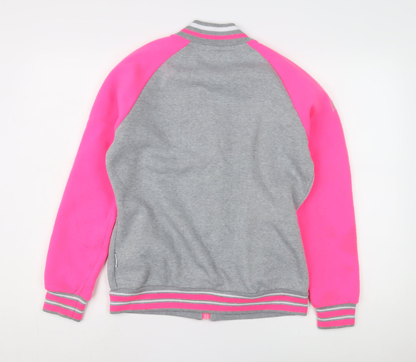 Everlast Women's Grey & Pink Varsity Jacket Size 14