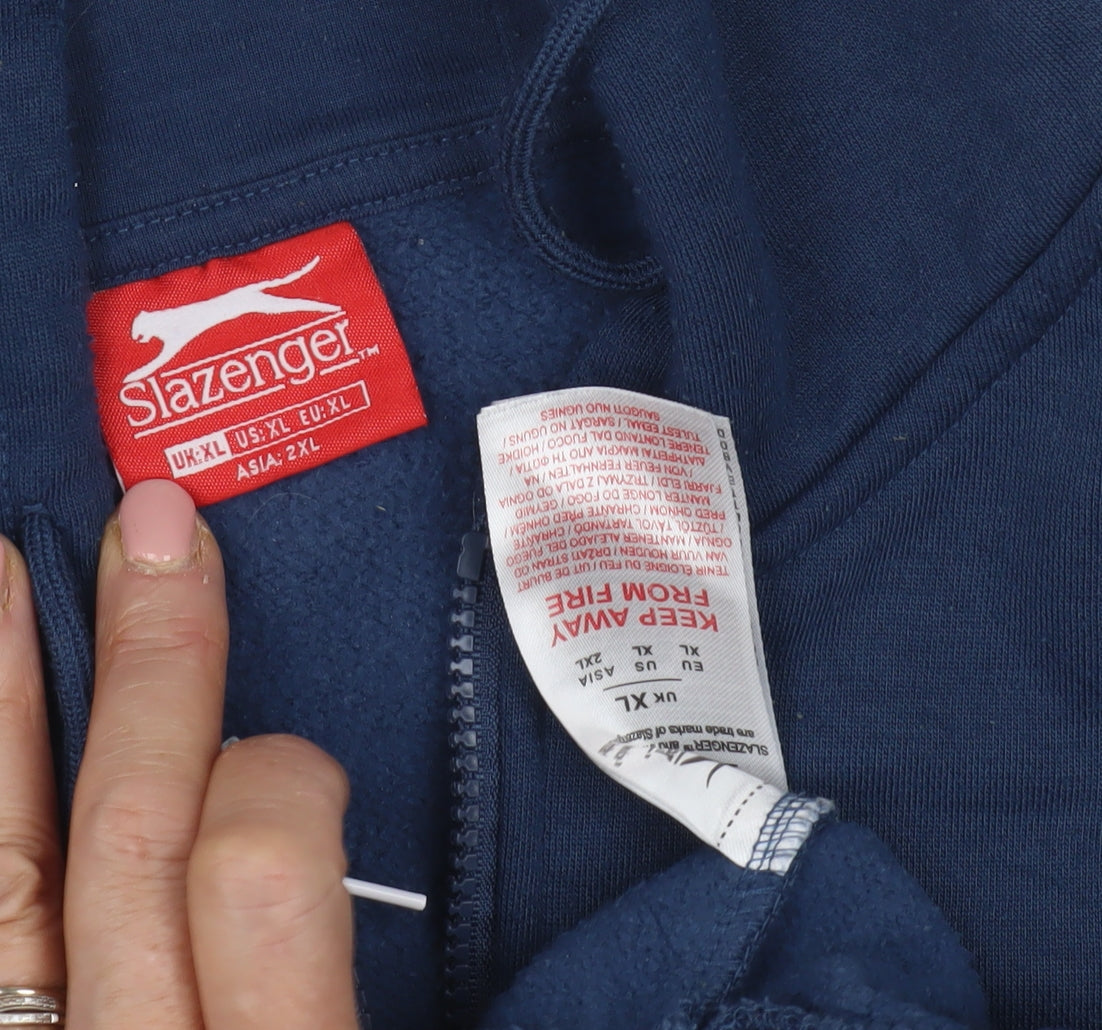 Slazenger Men's Blue XL Full Zip Hoodie