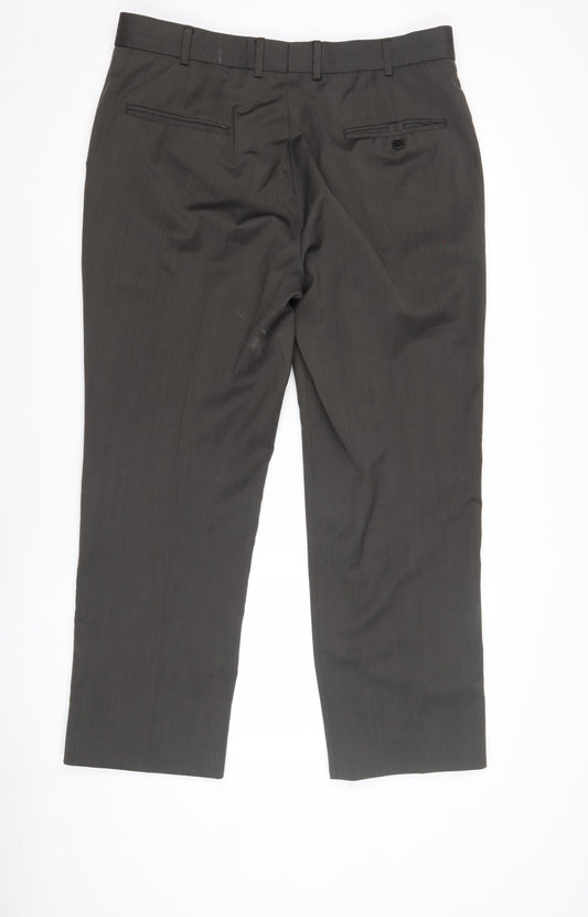 Pierre Cardin Men's Black Trousers Size 36