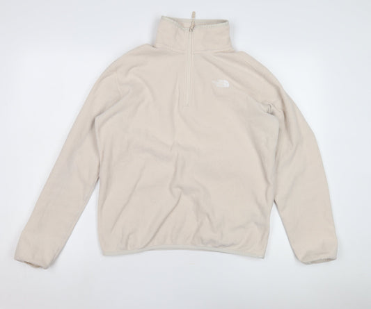 The North Face Beige Fleece Sweatshirt, S, Outdoor