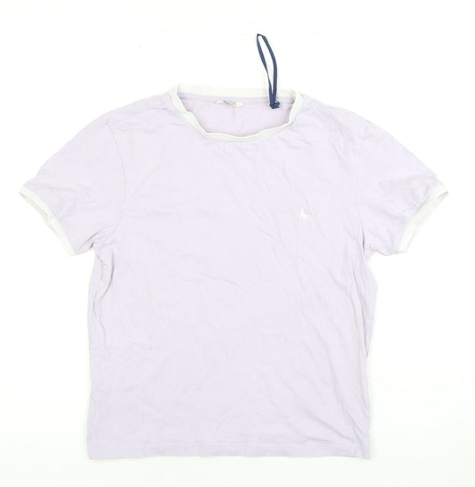Jack Wills Women's Purple Ringer T-Shirt Size 10