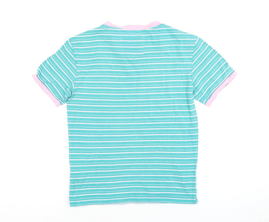 Jack Wills Women's Blue Striped T-Shirt Size 6