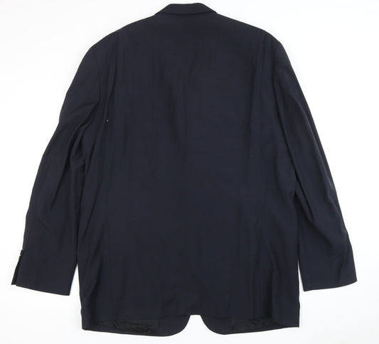 Moss Men’s Blue Wool Suit Jacket, Size 46R Formal Wear