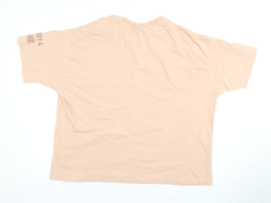 Disney Women’s Pink T-Shirt XL, Mickey & Minnie Graphic