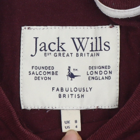 Jack Wills Women's Red T-Shirt Size 8