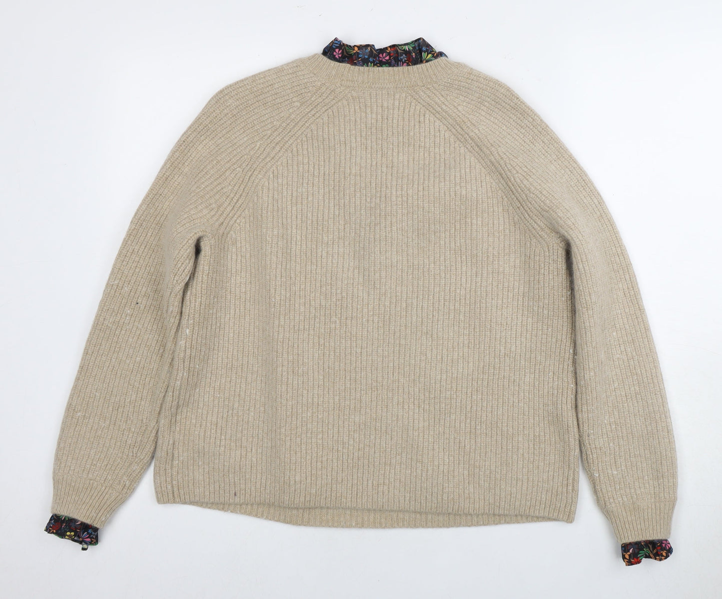 Boden Women's Beige Cable-Knit Jumper Size 14