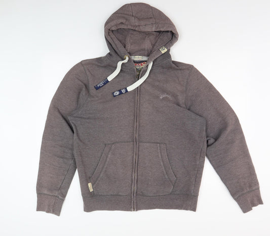 Tokyo Laundry Men's Grey Hooded Jacket Large