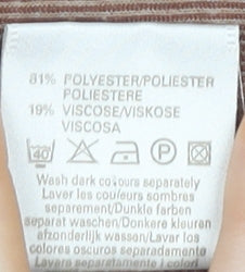 Brand and care label for C&A Women's Brown Cardigan, size 22, V-Neck