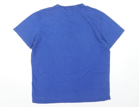 Mens UK Size L Joules Blue Cotton T-Shirt