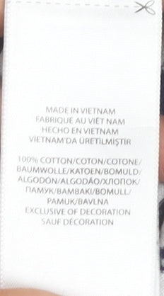 Polo Ralph Lauren Women's White Striped T-Shirt Medium