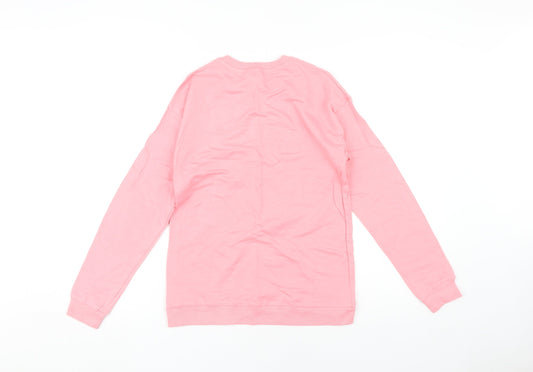 Disney Mickey & Friends Girls Pink Sweatshirt 12-13 Years, Long Sleeve