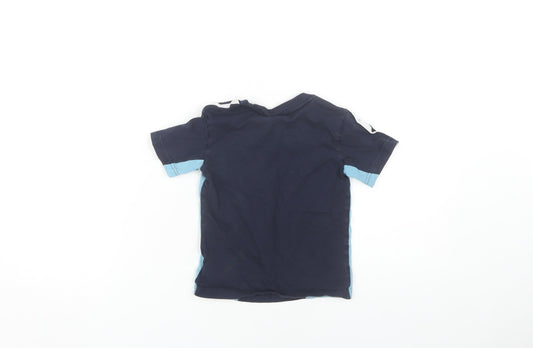 Adidas Boys Blue T-Shirt Size 3-4 Years with Logo