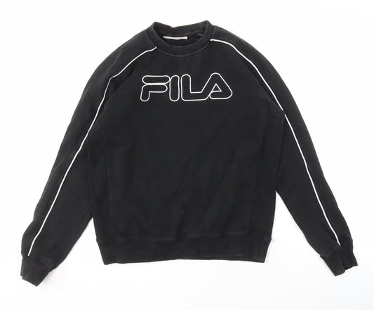 Additional front view of Fila men’s black pullover sweatshirt s