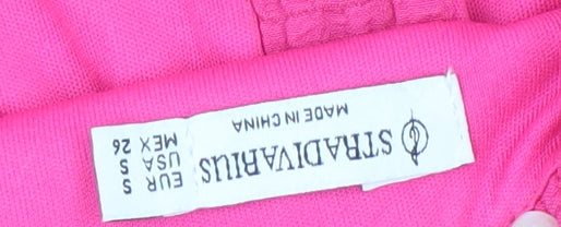Stradivarius Women's Pink Camisole Square Neck Top
