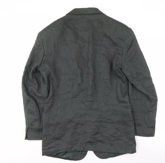Emporio Armani Women's Green Linen Suit Jacket