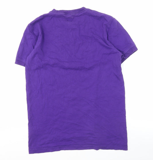 Adidas Men's Purple Crew Neck T-Shirt - Size 50