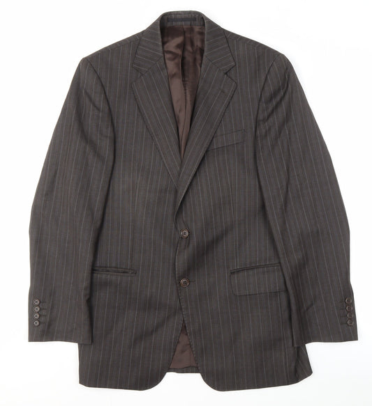 Magee Men's Brown Striped Blazer 38 Regular Fit