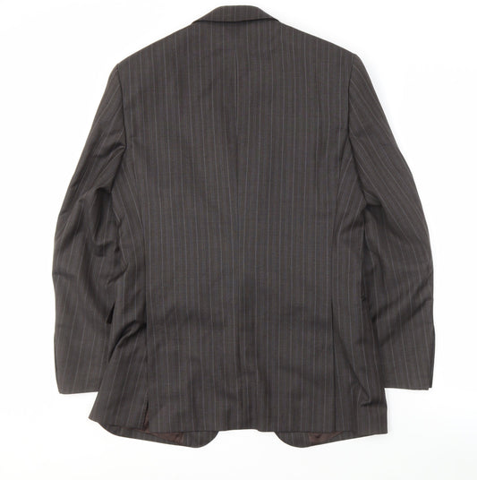 Magee Men's Brown Striped Blazer 38 Regular Fit