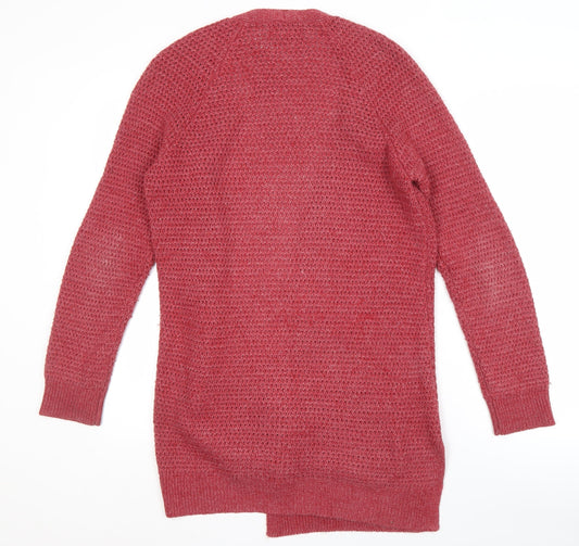 Fat Face Women's Red Cardigan UK 6 V-Neck Knit