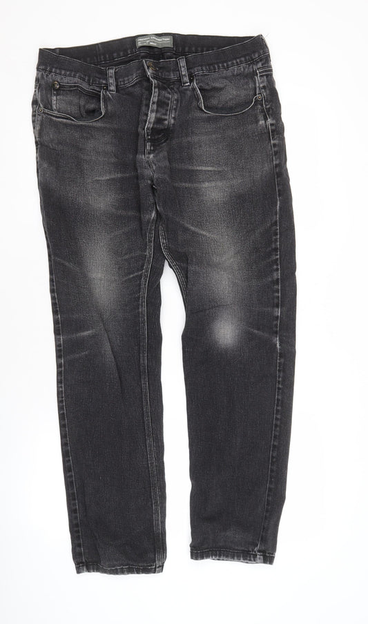 French Connection Men's Black Skinny Jeans 34W 32L